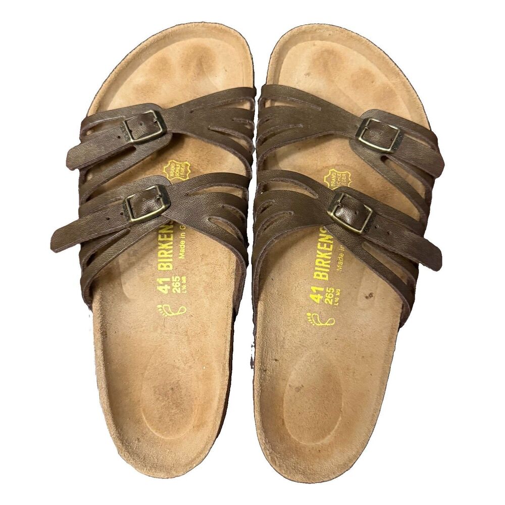 Birkenstock Granada Leather Strappy Sandals Bronze Size EU 41 US Women 10-10.5